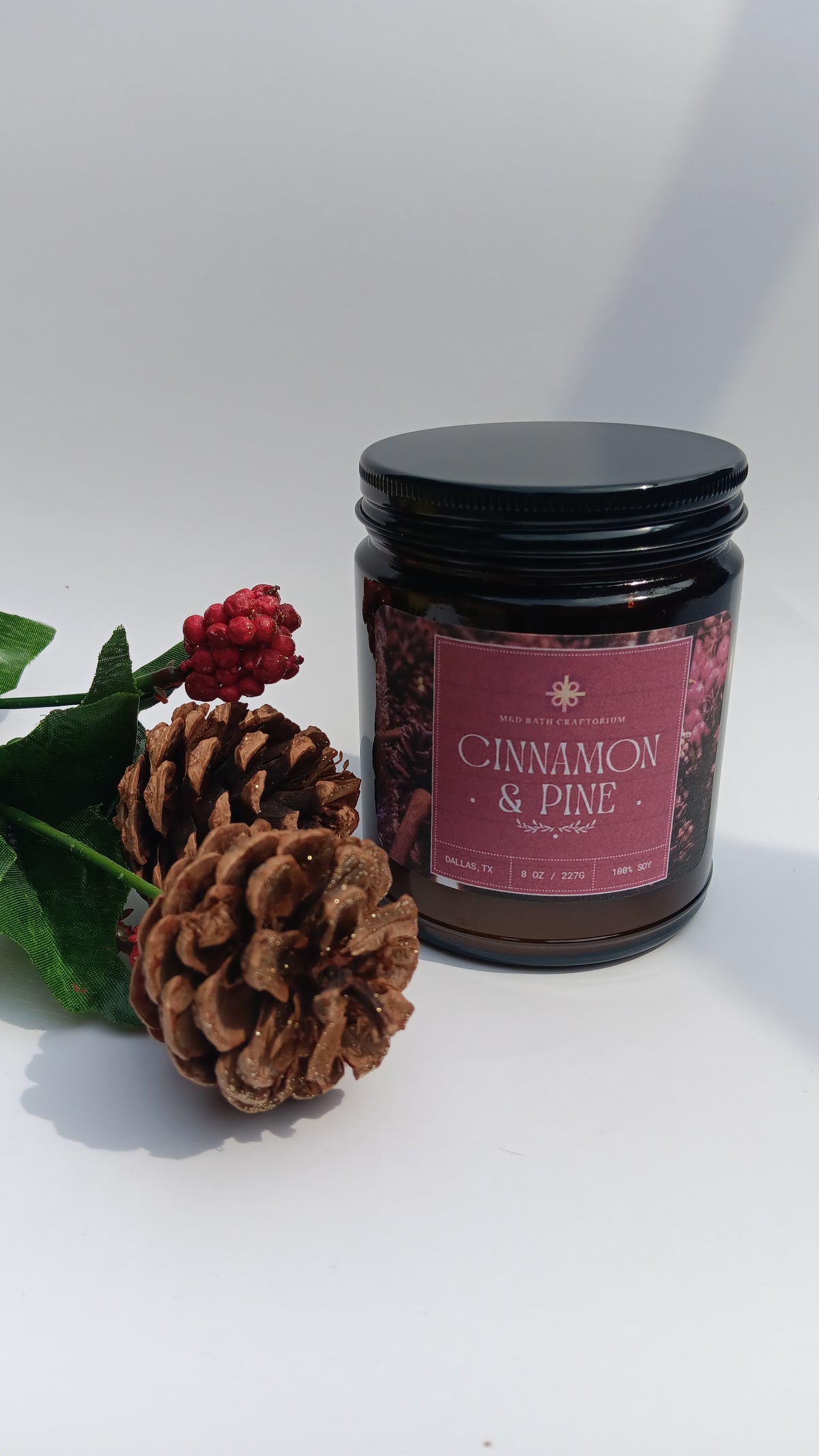 Cinnamon Pine Soy Wax Candle