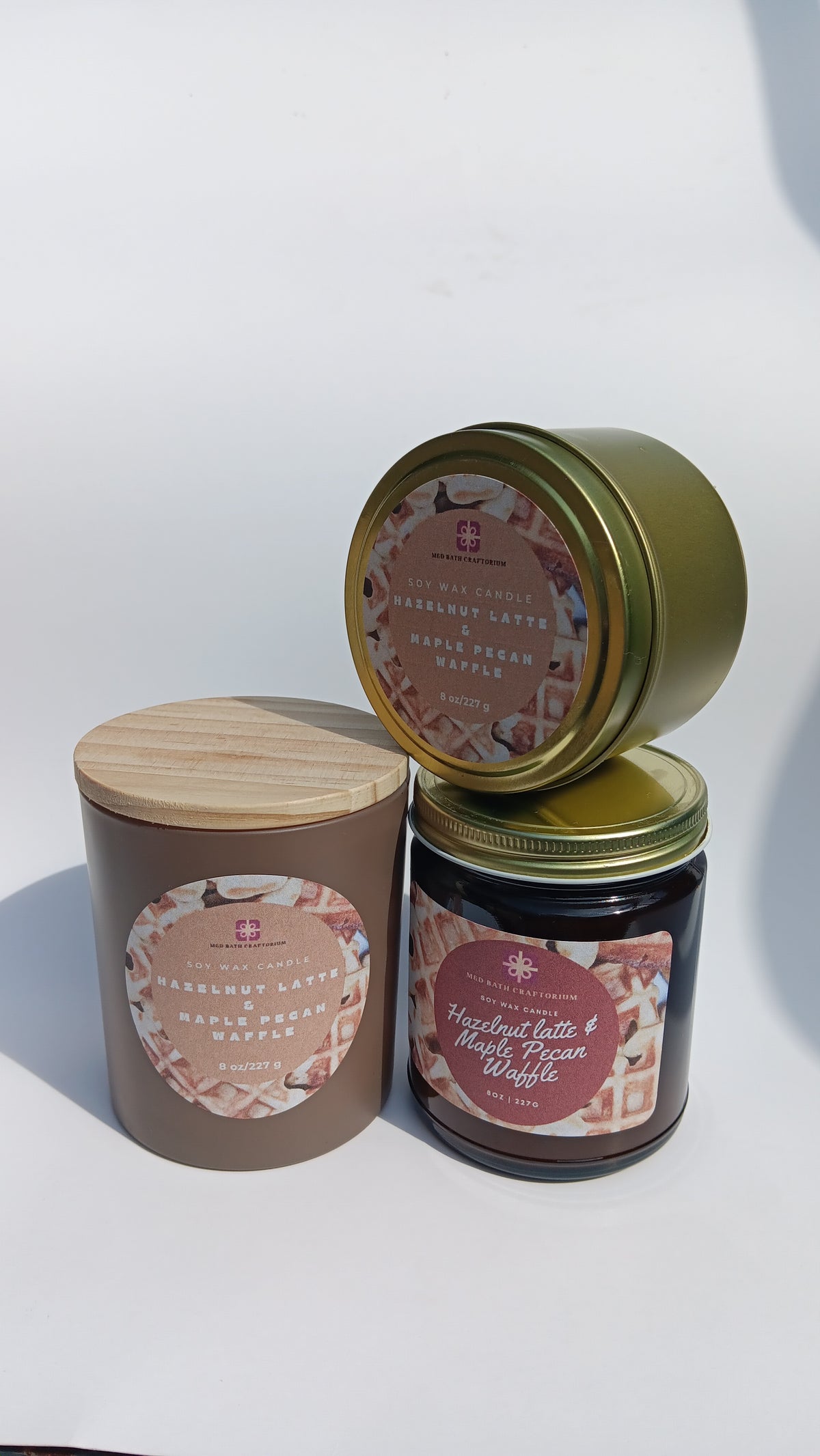 Hazelnut Latte & Maple Pecan Waffles Soy Wax Candle
