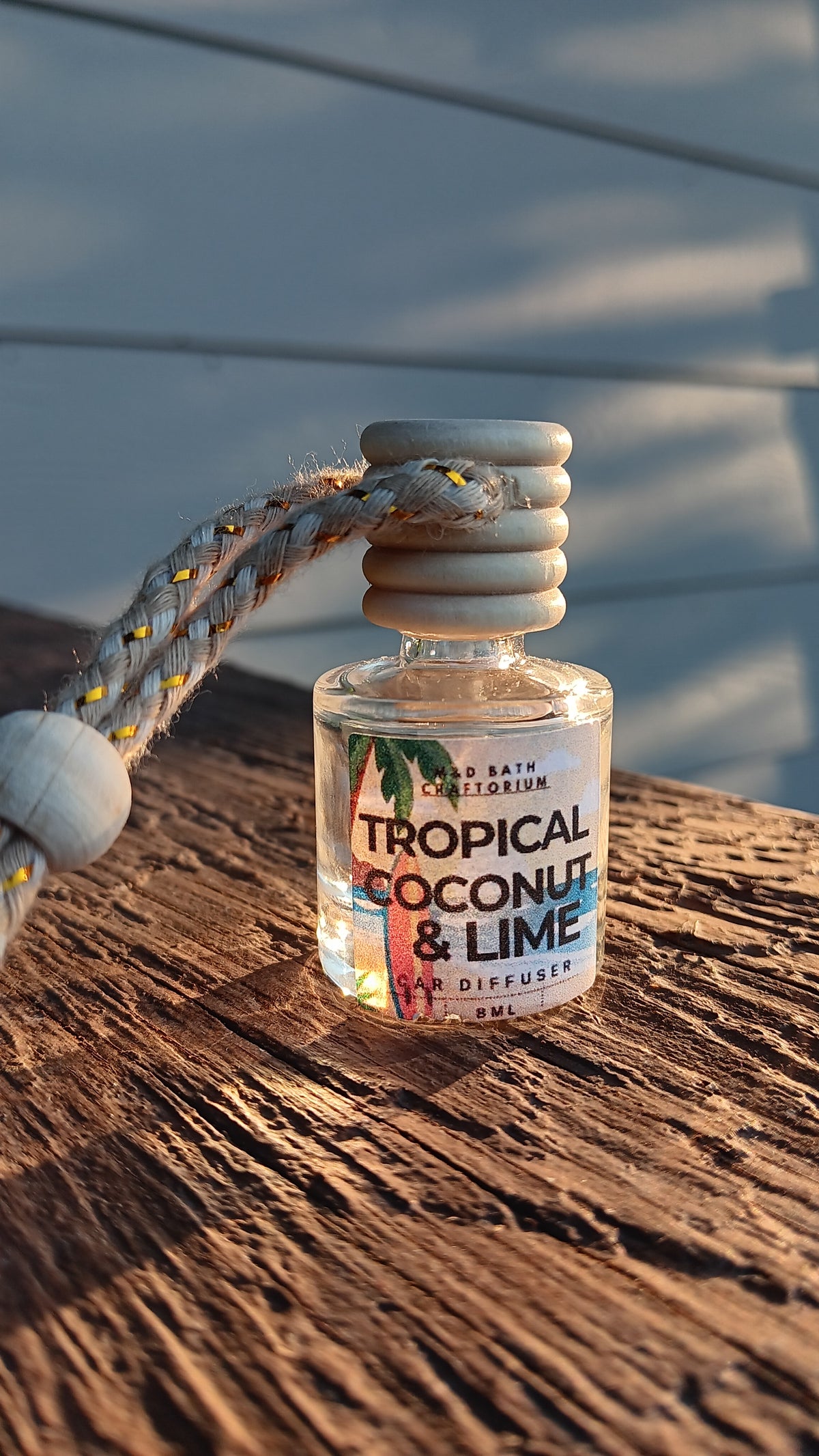 Tropical Coconut Lime Hanging Car Diffuser