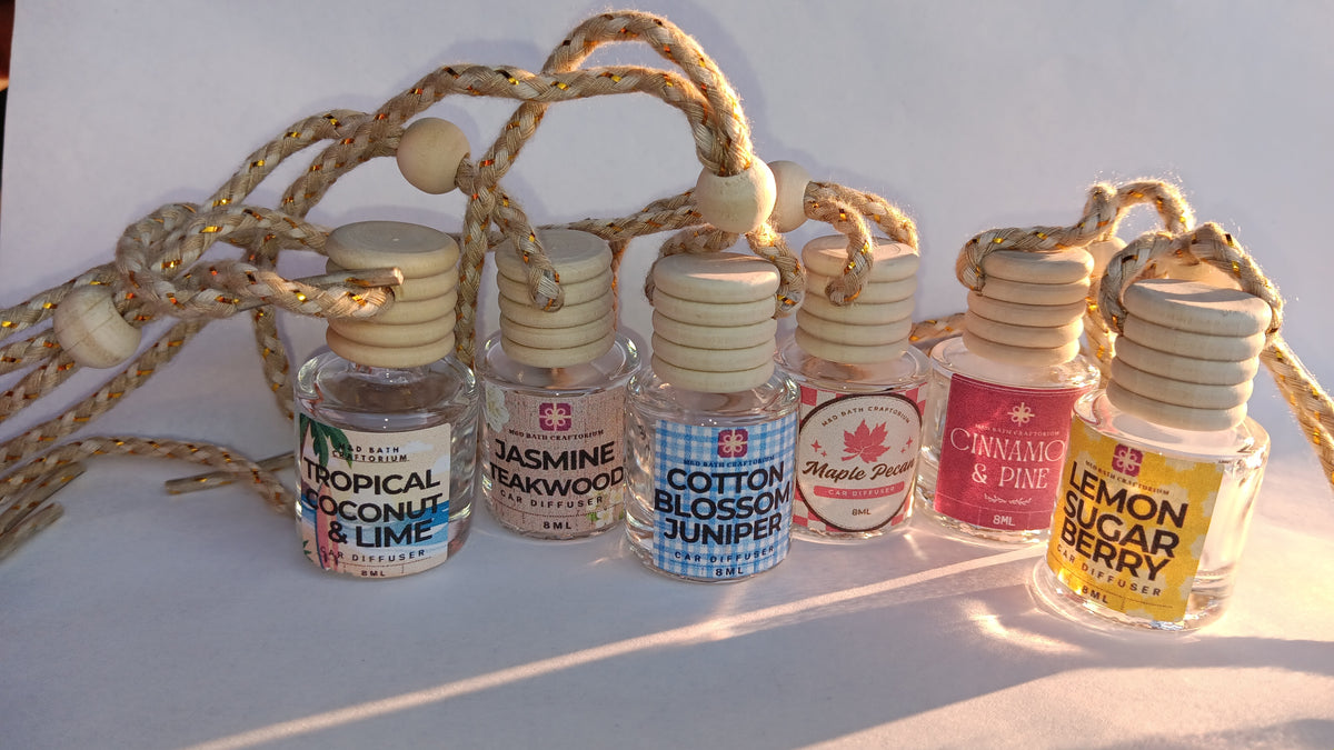 Jasmine Teakwood Hanging Car Diffuser